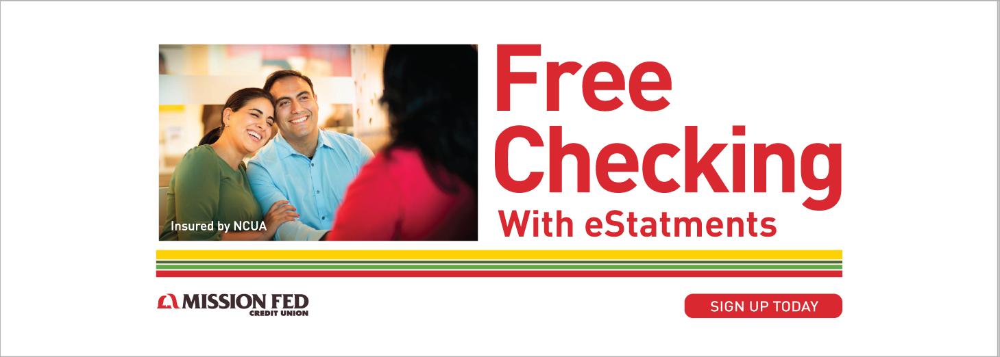 "Free Checking With eStatements" banner