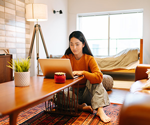 woman at computer